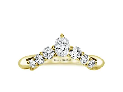 Yellow Gold Art Deco Royal Diamond Wedding Band