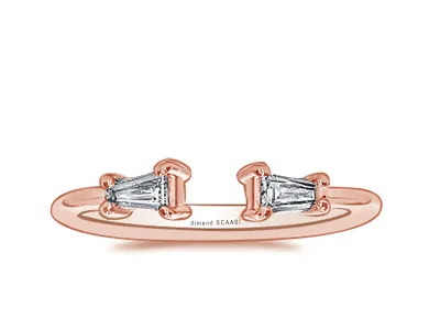 Rose Gold Modern and Minimalist Diamond Wedding Ring For Women