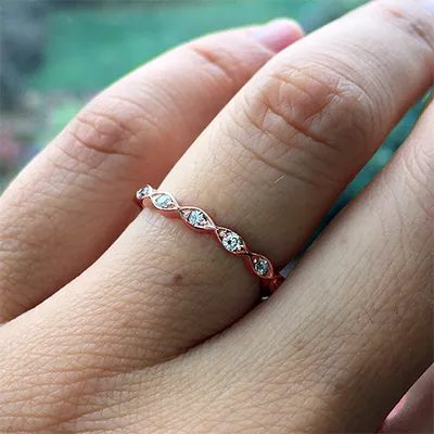 Rose Gold Tandem Collection Wedding Band jewelry Wabash avenue