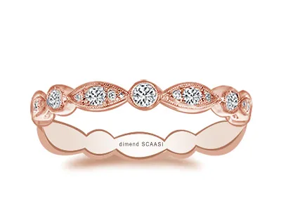 Rose Gold Bezel Set Diamond Eternity Ring In Michigan