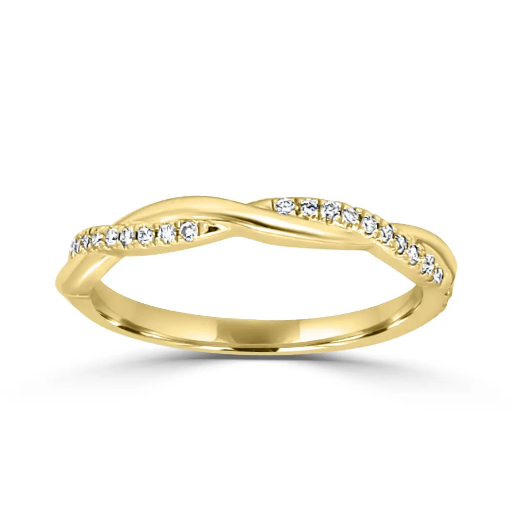 Yellow Gold Mademoiselle Eternity Tandem Band