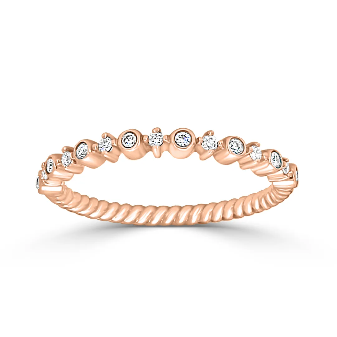 Rose Gold Custom Design Your Wedding Ring and Band Miami