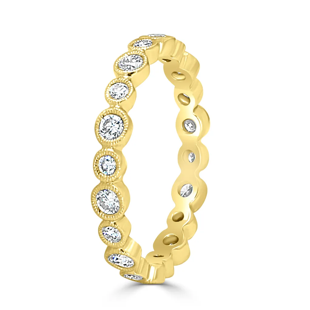 Yellow Gold Diamond Eternity Band For Stacking In Hawaii jewelry store near me