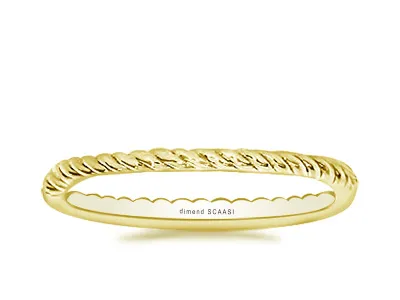 Yellow Gold Simple Petite Rope Wedding Band In Boulder