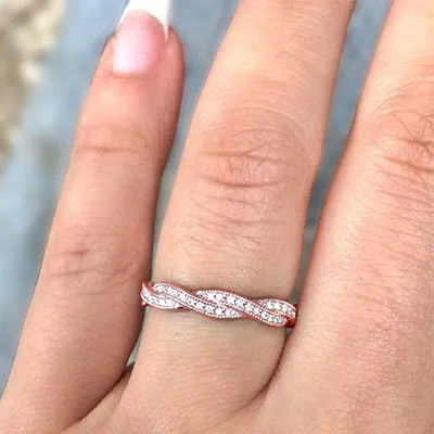 Rose Gold Hand Crafted Wedding Band Set In California jewelry store near me