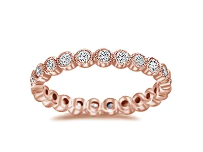 Rose Gold Bezel Beauty Diamond Eternity Ring In San Jose Sunnyvale