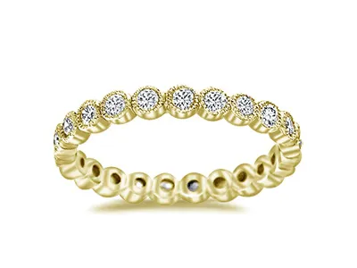 Yellow Gold Bezel Beauty Diamond Eternity Ring In San Jose Sunnyvale