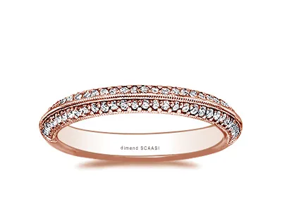 Rose Gold Eternity Pave Wedding Ring In Norwalk Connecticut