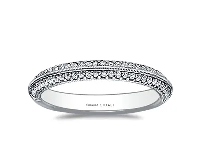 White Gold Eternity Pave Wedding Ring In Norwalk Connecticut