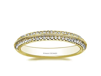 Yellow Gold Eternity Pave Wedding Ring In Norwalk Connecticut