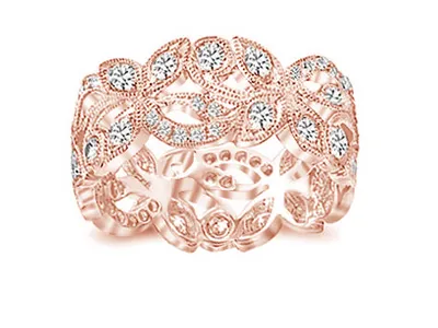 Rose Gold Romantic Rond Diamond Eternity Ring In Cambridge
