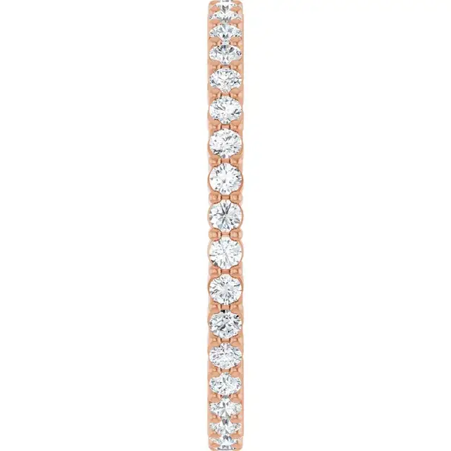 Rose Gold Classic Shared Prong Diamond Eternity Ring In Honolulu jewelry store near me