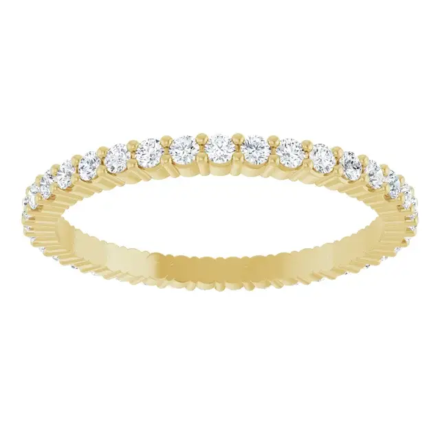 Yellow Gold Classic Shared Prong Diamond Eternity Ring In Honolulu