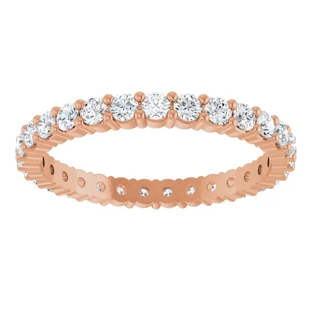 Rose Gold Simple 1 CTW Diamond Eternity Ring in Trenton New Jersey