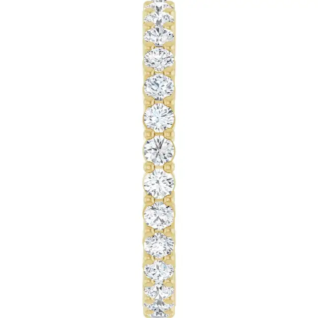 Yellow Gold Simple 1 CTW Diamond Eternity Ring in Trenton New Jersey jewelry store near me