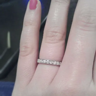 White GoldStunning Diamond Eternity Band In Scarsdale New York jewelry windy city