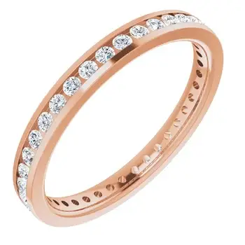 Rose Gold Stunning Diamond Eternity Band In Scarsdale New York jewelry store near me