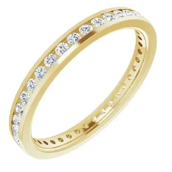 Yellow Gold Stunning Diamond Eternity Band In Scarsdale New York jewelry store near me