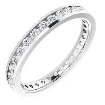 White Gold Channel Set Diamond Eternity Ring In Hillsborough California jewelry store near me