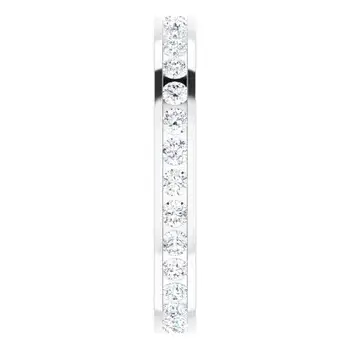 Platinum Channel Set Diamond Eternity Ring In Hillsborough California jewelry Wabash avenue