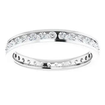 Platinum Channel Set Diamond Eternity Ring In Hillsborough California