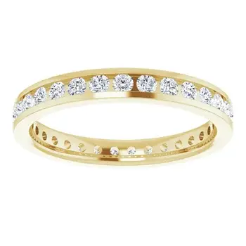 Yellow Gold Channel Set Diamond Eternity Ring In Hillsborough California