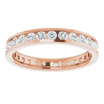 Rose Gold Stunning Diamond Band In Los Altos California