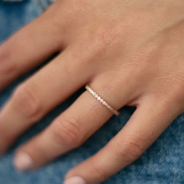 Rose Gold Art Deco Vintage Eternity Ring In Los Angeles California jewelry Wabash avenue