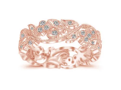 Rose Gold Best In Pink Floral Inspired Ring For Girl Friend and Wife
