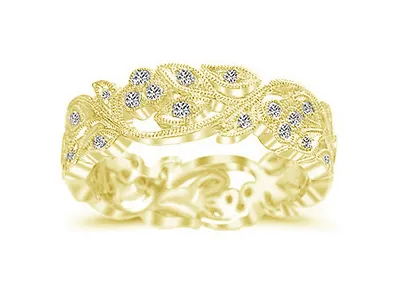 Yellow Gold Best In Pink Floral Inspired Ring For Girl Friend and Wife