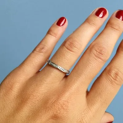 White Gold Classic Women's Wedding Ring For Perfect Present jewelry windy city