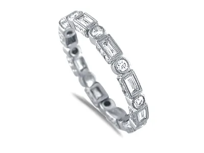 Platinum Diamond Eternity Wedding Band In Houston Texas jewelry store near me
