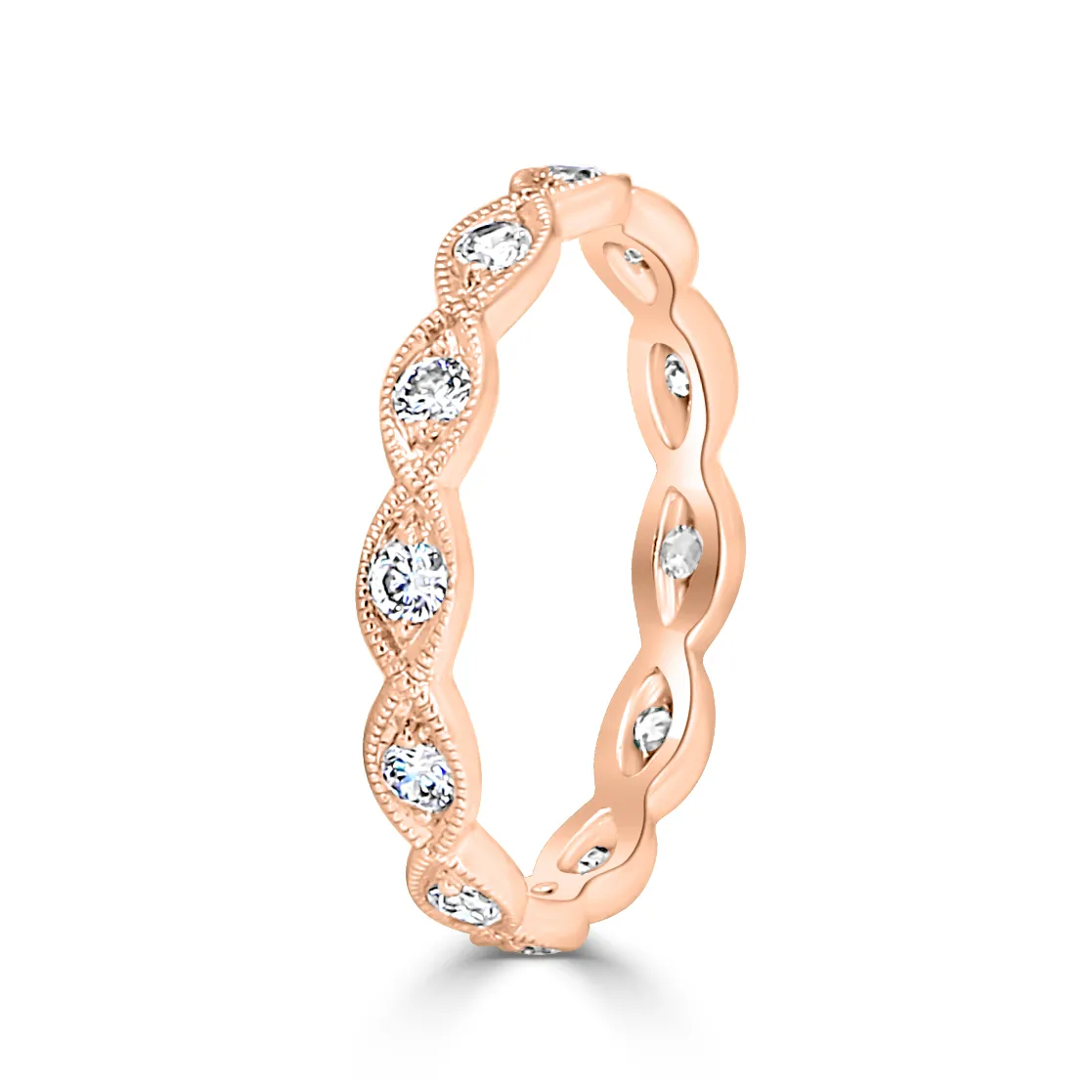 Rose Gold Marquise Fine Round Diamond Ring In Philadelphia jewelry store near me