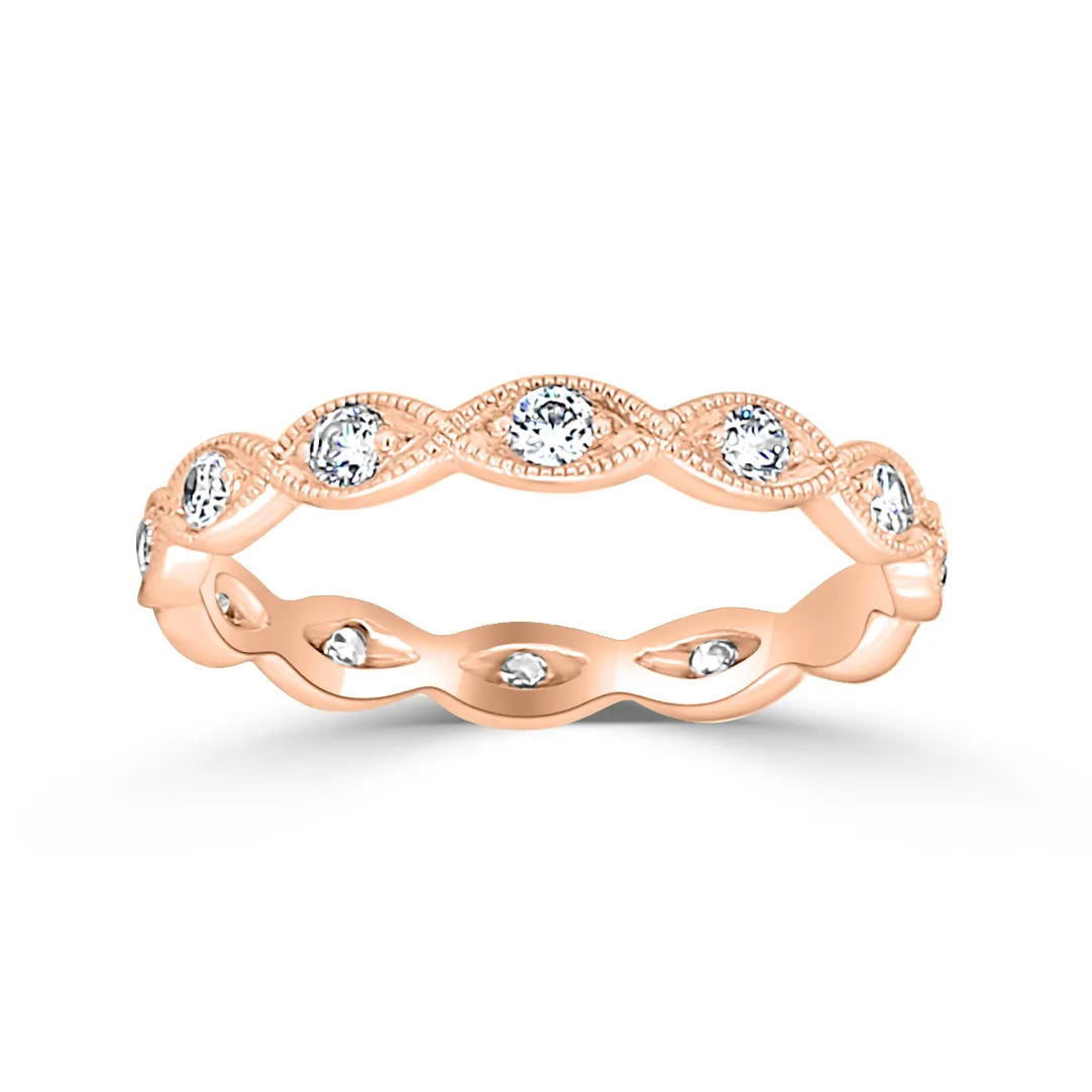 Rose Gold Marquise Fine Round Diamond Ring In Philadelphia
