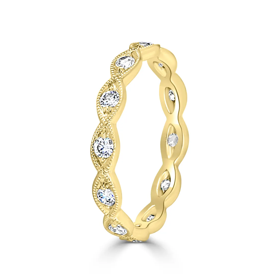 Yellow Gold Marquise Fine Round Diamond Ring In Philadelphia jewelry store near me
