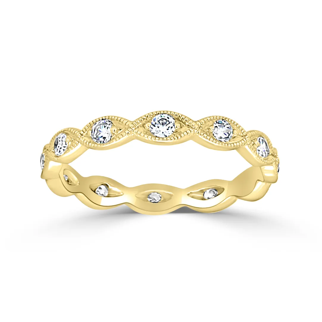 Yellow Gold Marquise Fine Round Diamond Ring In Philadelphia
