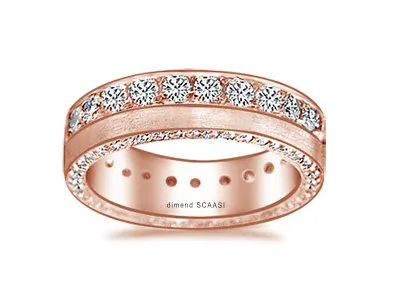 Rose Gold Women's Eternity Wedding Ring In San Antonio, Texas