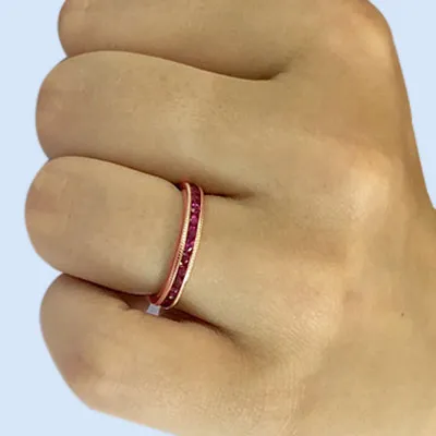Rose Gold Finest Eternity Wedding Band For Women In San Francisco jewelry windy city