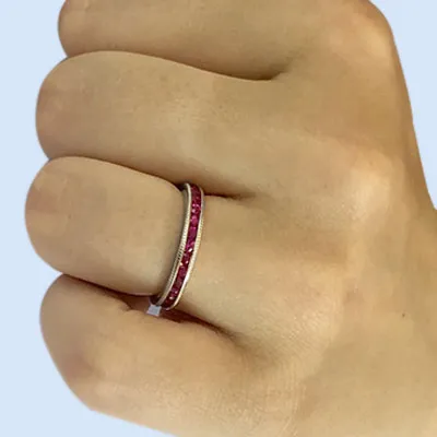 White Gold Finest Eternity Wedding Band For Women In San Francisco from best jeweler