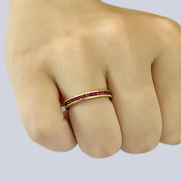 Yellow Gold Finest Eternity Wedding Band For Women In San Francisco jewelry store near me