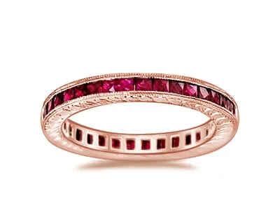 Rose Gold Finest Eternity Wedding Band For Women In San Francisco