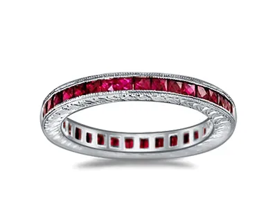 White Gold Finest Eternity Wedding Band For Women In San Francisco