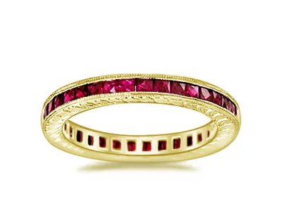 Yellow Gold Finest Eternity Wedding Band For Women In San Francisco