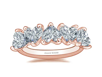 Rose Gold Diamond Rng for Valentine's Day Anniversary And Birthday