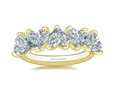 Yellow Gold Diamond Rng for Valentine's Day Anniversary And Birthday