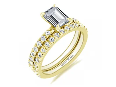 Yellow Gold Engagement And Wedding Ring Set At Jewelry Store jewelry Wabash avenue