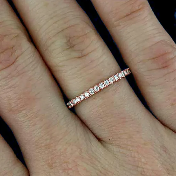 Rose Gold Matching Wedding Bands in Diamond And Gold jewelry Wabash avenue