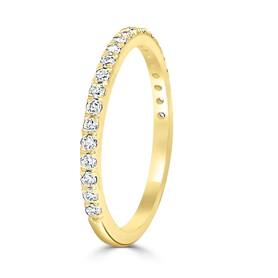 Yellow Gold Perfect Wedding And Anniversary Half Set Diamond Band jewelry store near me