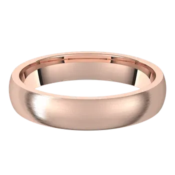 Rose Gold Classic And Comfortable Domed Wedding Ring For Him and Her