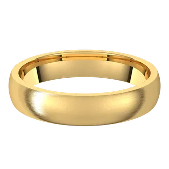 Yellow Gold Classic And Comfortable Domed Wedding Ring For Him and Her